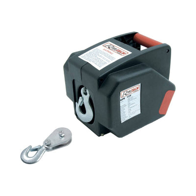 Verricello elettrico da 300 W con carrucola e fune in acciaio compreso di kit di installazione per rimorchio