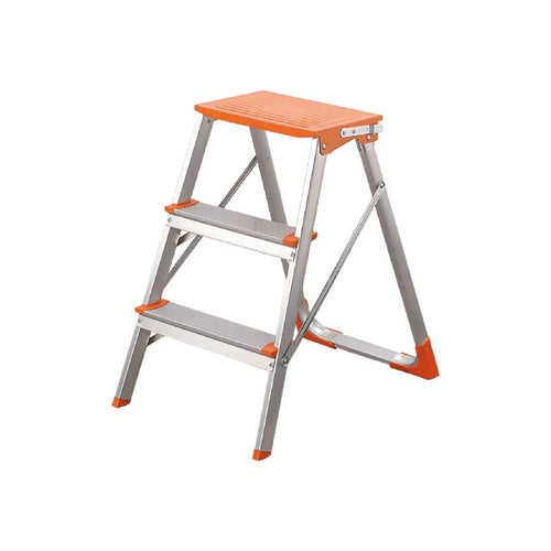 Sgabello a singola salita Stylo in alluminio leggerissimo con due gradini e piedini antiscivolo