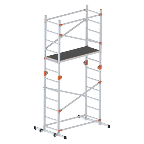 Trabattello multiuso Fast & lock 200 a 4 posizioni di utilizzo con struttura in alluminio saldato