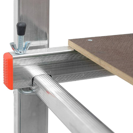 Trabattello multiuso "Fast & lock 200" a 4 posizioni di utilizzo con struttura in alluminio saldato