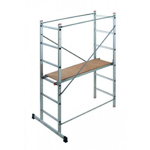 Trabattello Easy 100 struttura realizzata in acciaio con sistema di fissaggio su montante