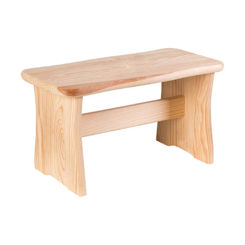 Sgabello Basso realizzato in legno chiaro resistente di pino essiccato