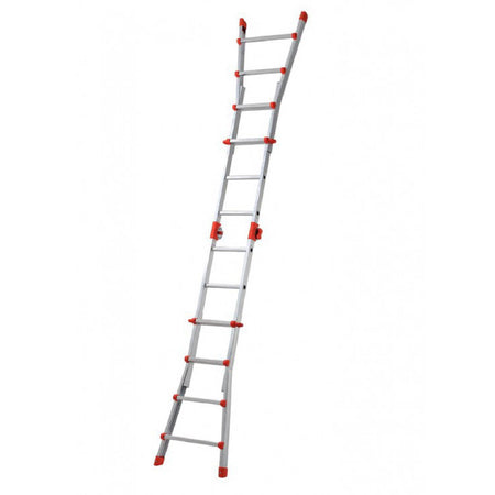 Scala multiuso "Peppina" struttura solida in alluminio allungabile con montanti stondati