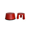 Sgabello con piattaforma di lavoro conica Rollingstep in plastica con altezza di 41 cm