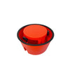 Sgabello con piattaforma di lavoro conica Rollingstep in plastica con altezza di 41 cm