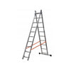 Scala a due elementi in alluminio dotata di stabilizzatore di base e limitatore di altezza