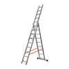 Scala a tre elementi in alluminio utilizzabile a sfilo o a cavalletto con dispositivo antisfilo