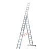 Scala a tre elementi in alluminio utilizzabile a sfilo o a cavalletto con dispositivo antisfilo