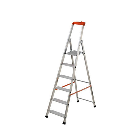 Scala domestica "Professionale" con struttura in alluminio estruso e zigrinato sui lati