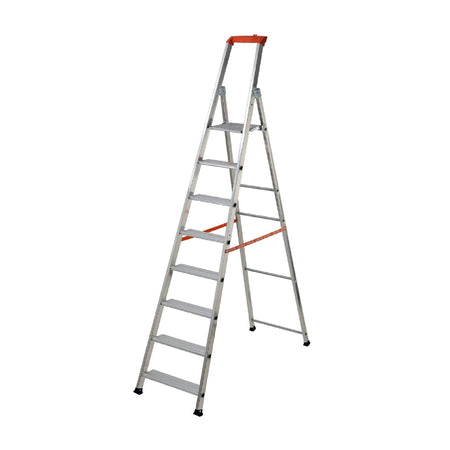 Scala domestica "Professionale" con struttura in alluminio estruso e zigrinato sui lati