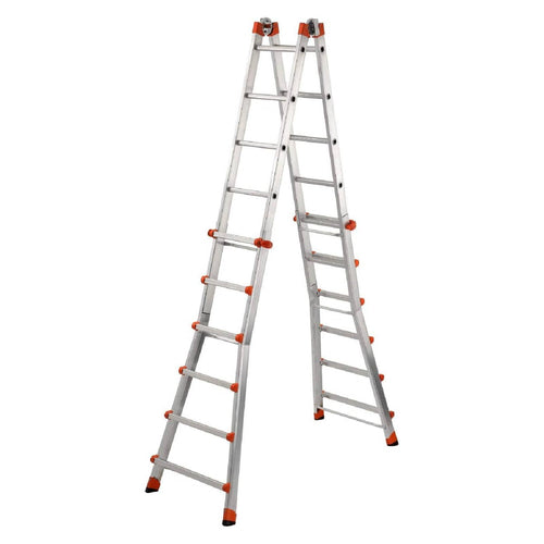 Scala multiuso Peppina con struttura solida in alluminio e articolazione in acciaio