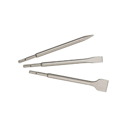 Scalpelli in acciaio temperato di prima qualità indicate per forare e demolire in set da 3 pezzi