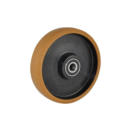 Ruota per transpallet di ricambio con rivestimento rinforzato in poliuretano e nylon nero
