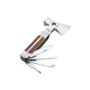 Utensile da escursione multifunzione 11 in 1 con corpo in acciaio inox e manico rivestito in legno
