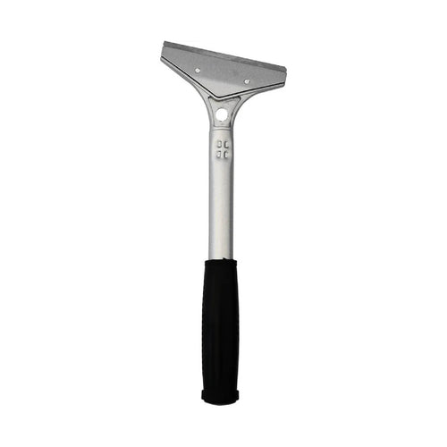 Raschietto in metallo con lama intercambiabile da 10 cm e impugnatura in gomma