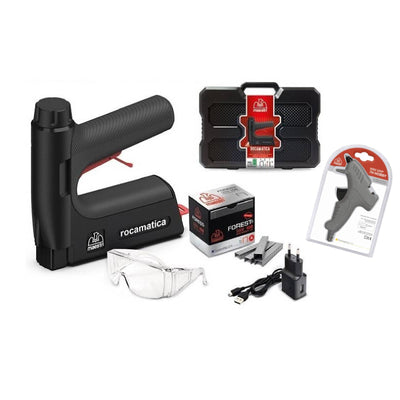 Fissatrice inchiodatrice Rocamatica a batteria e pistola Minigrip 7H
