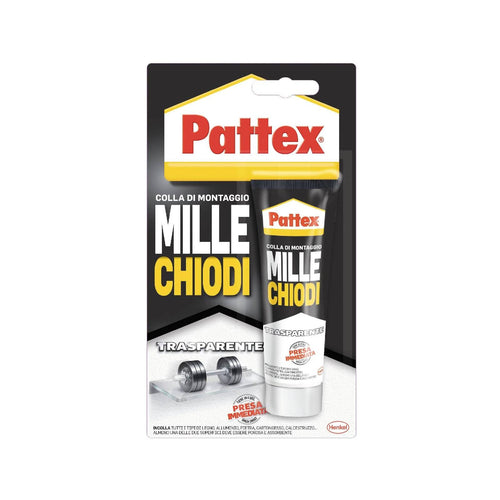 Adesivo di montaggio millechiodi Trasparente a base acqua in tubetto da 40 gr