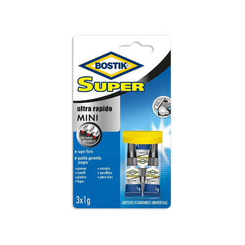 Adesivo istantaneo universale Super mini resistente in confezione da tre pezzi da 1 gr