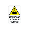 Cartello segnaletico Attenzione ai Carichi Sospesi realizzato in polionda 60 x 40 cm