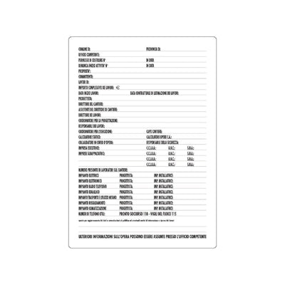 Cartello per concessione di lavori edilizi autorizzati realizzato in polionda