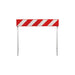 Barriera normale con strisce bianche e rosse rifrangenti verniciata a fuoco 150 x h 100 cm