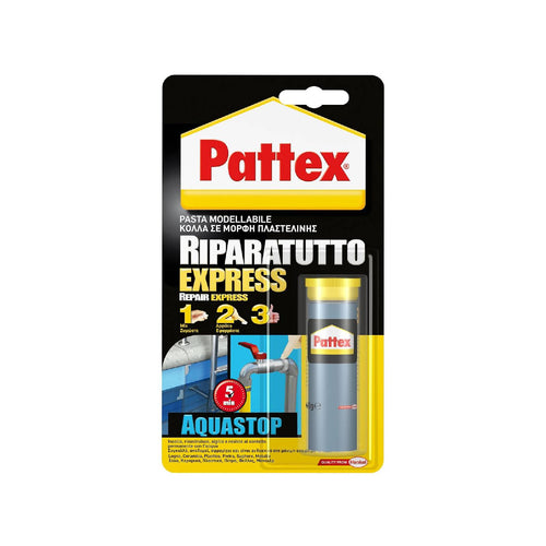 Adesivo riparativo Acqua Stop epossidico bicomponente resistente e duraturo 48 gr