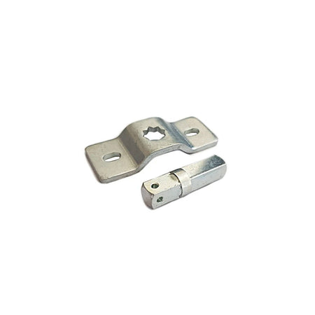 Supporto per fissaggio di motore per tapparelle serie "Revolux 45S" completo di perno quadro