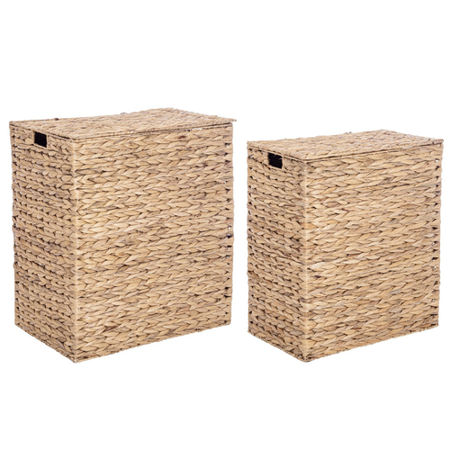 Set 2 pezzi porta biancheria Kalaw naturale rettangolare