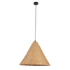 Lampadario Gabon marrone in metallo e rattan