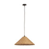 Lampadario Gabon marrone in metallo e rattan