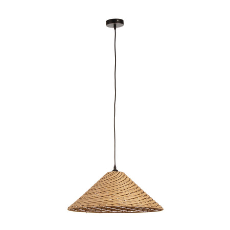 Lampadario "Gabon" marrone in metallo e rattan