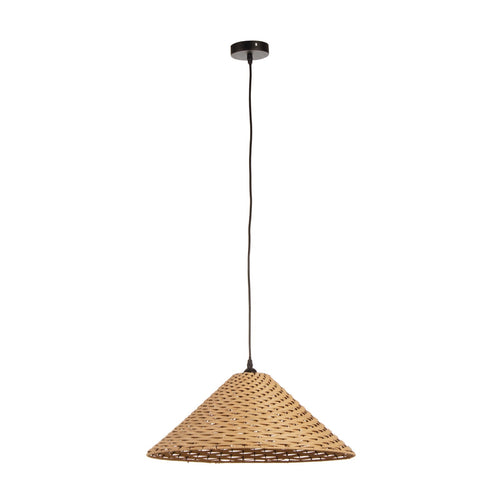 Lampadario Gabon marrone in metallo e rattan