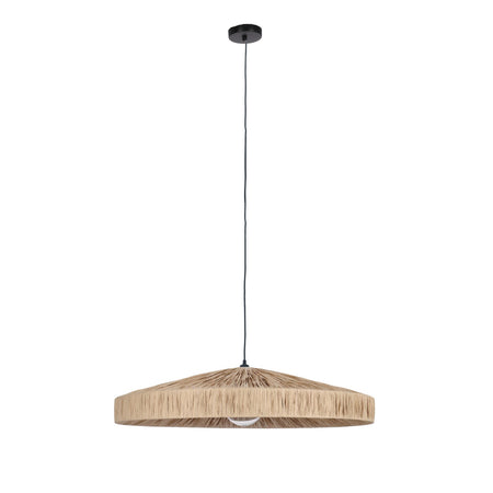 Lampadario "Kanda" in rafia e metallo