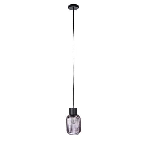 Lampadario 1 luce Showy in acciaio e vetro