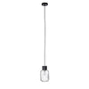 Lampadario 1 luce Showy in acciaio e vetro