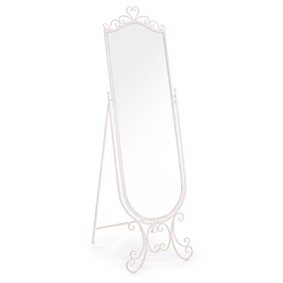 Specchio in acciaio Emily h 51x50x165 cm