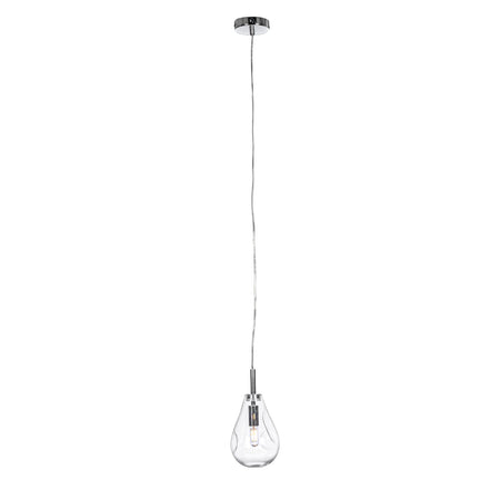 Lampadario "Reflect" in acciaio e vetro