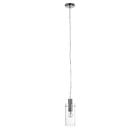 Lampadario "Aglow" in acciaio e vetro