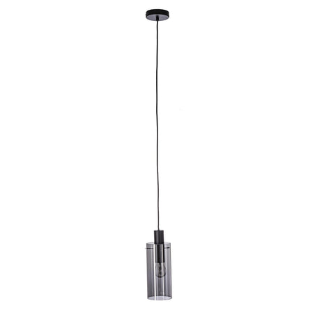 Lampadario "Aglow" in acciaio e vetro