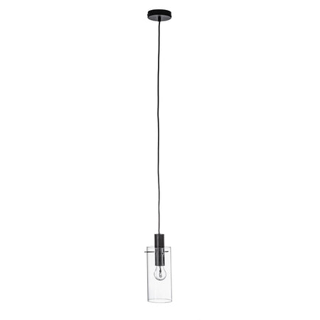 Lampadario "Aglow" in acciaio e vetro