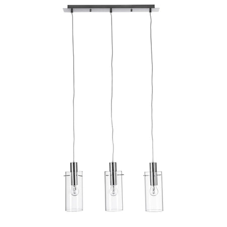 Lampadario "Aglow" in acciaio e vetro