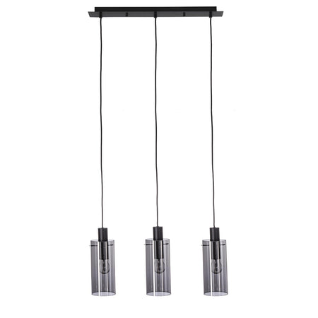 Lampadario "Aglow" in acciaio e vetro