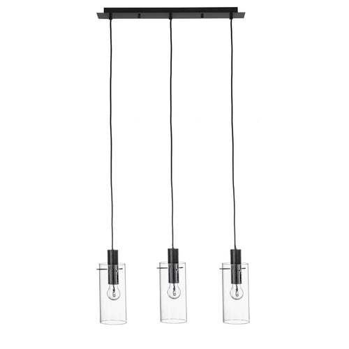 Lampadario Aglow in acciaio e vetro