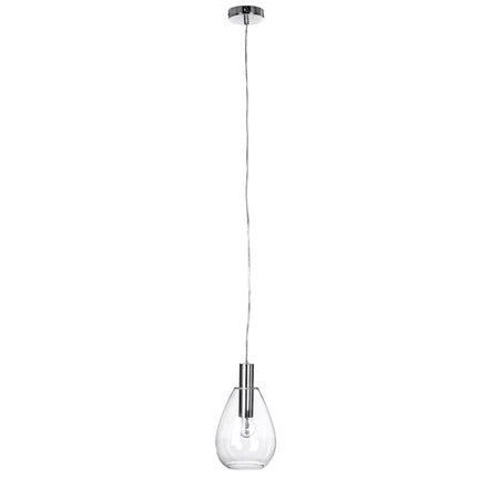 Lampadario "Glaring" in acciaio e vetro