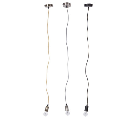 Lampadario "Oldish Light Met" in acciaio h 120 cm