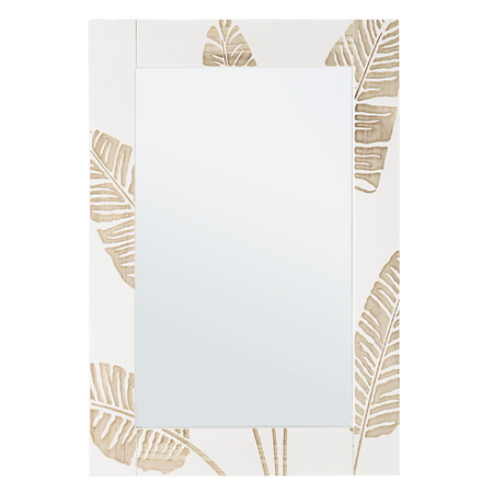 Specchio con cornice in paulonia "Folium" h 54a - 2b - 76 cm