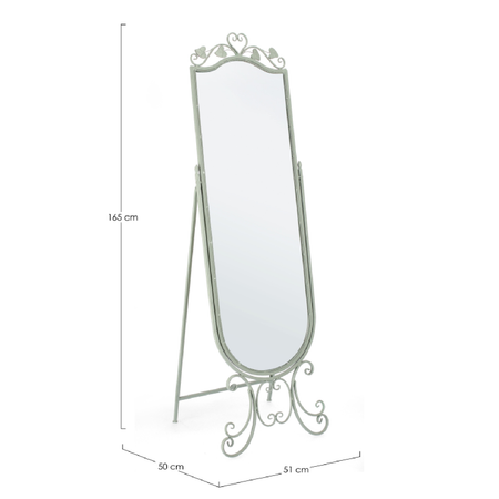 Specchio con cornice in paulonia "Harriet" 51x50x165 h cm