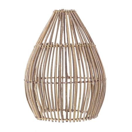 Paralume "Doson" in acciaio e rattan