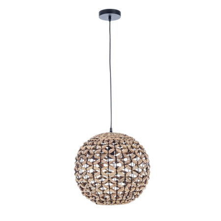 Lampadario "Kenya" in metallo e giacinto d'acqua 40x37