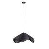 Lampadario Cappello in acciaio e vimini h 28 cm
